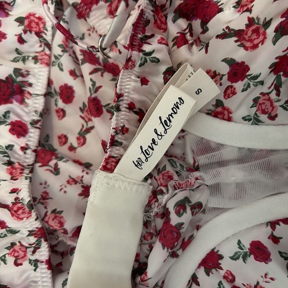 For Love & Lemons Melrose Bustier White Floral Small Sold Out Victorias Secret - Picture 9 of 12